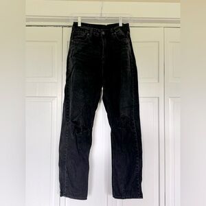 American Eagle black mom jeans
